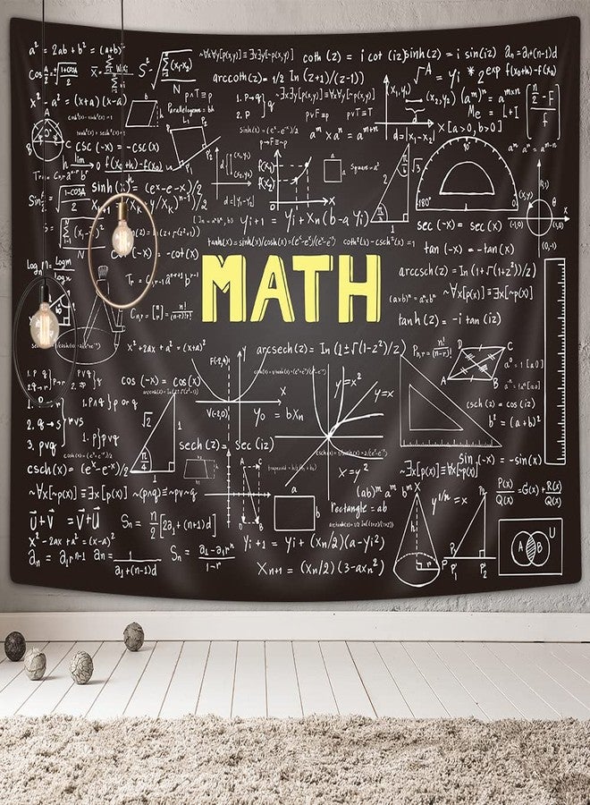 Drgilau Mathematics Tapestry Wall Hanging, Math Classroom Tapestry Math Equation Blackboard Educational Wall Decor Tapestries for Kids Students, Mathematics Formulas Backdrop for Classroom Office 60X40 inch - Image 2